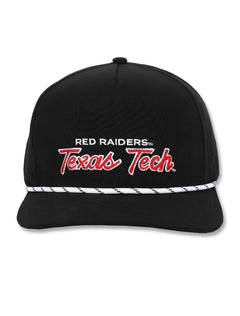 Dark Horse Texas Tech "SL Script" Black Corded Sport Snapback Cap
