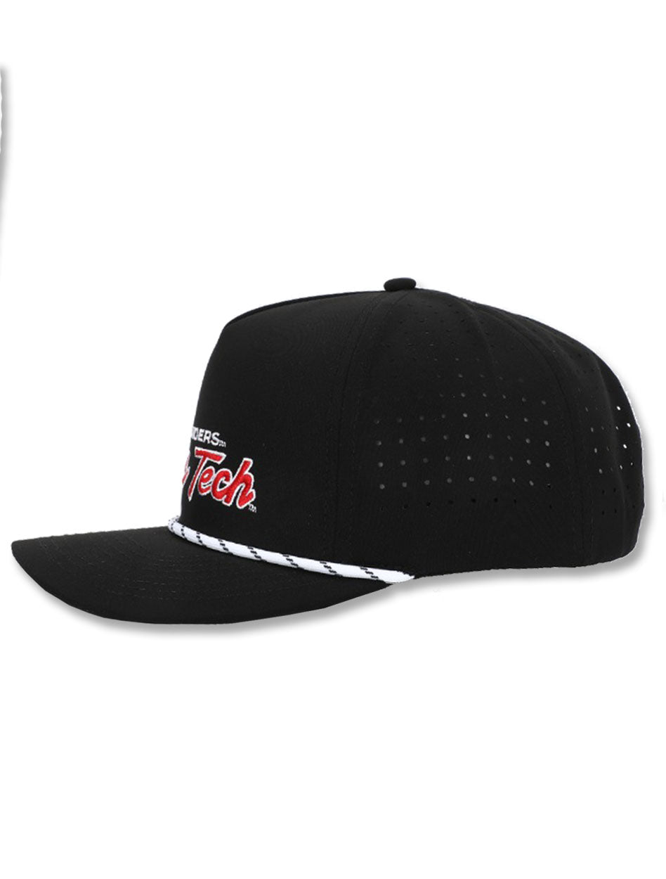 Dark Horse Texas Tech "SL Script" Black Corded Sport Snapback Cap