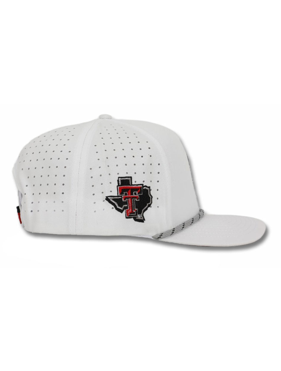 Dark Horse Texas Tech "PJM" White Corded Sport Snapback Cap