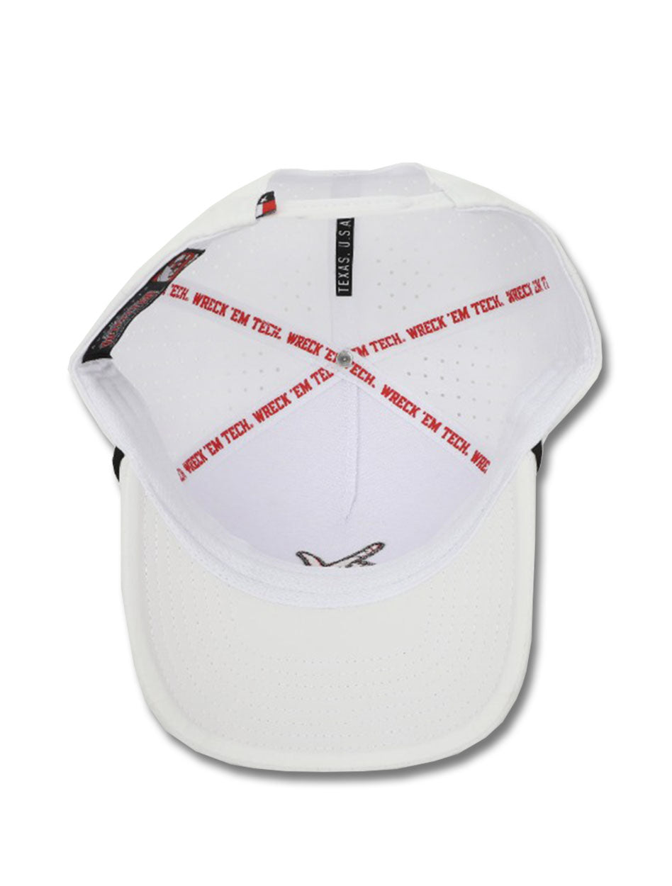 Dark Horse Texas Tech "SL Script" White Corded Sport Snapback Cap