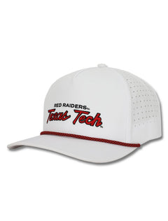 Dark Horse Texas Tech "SL Script" White Corded Sport Snapback Cap