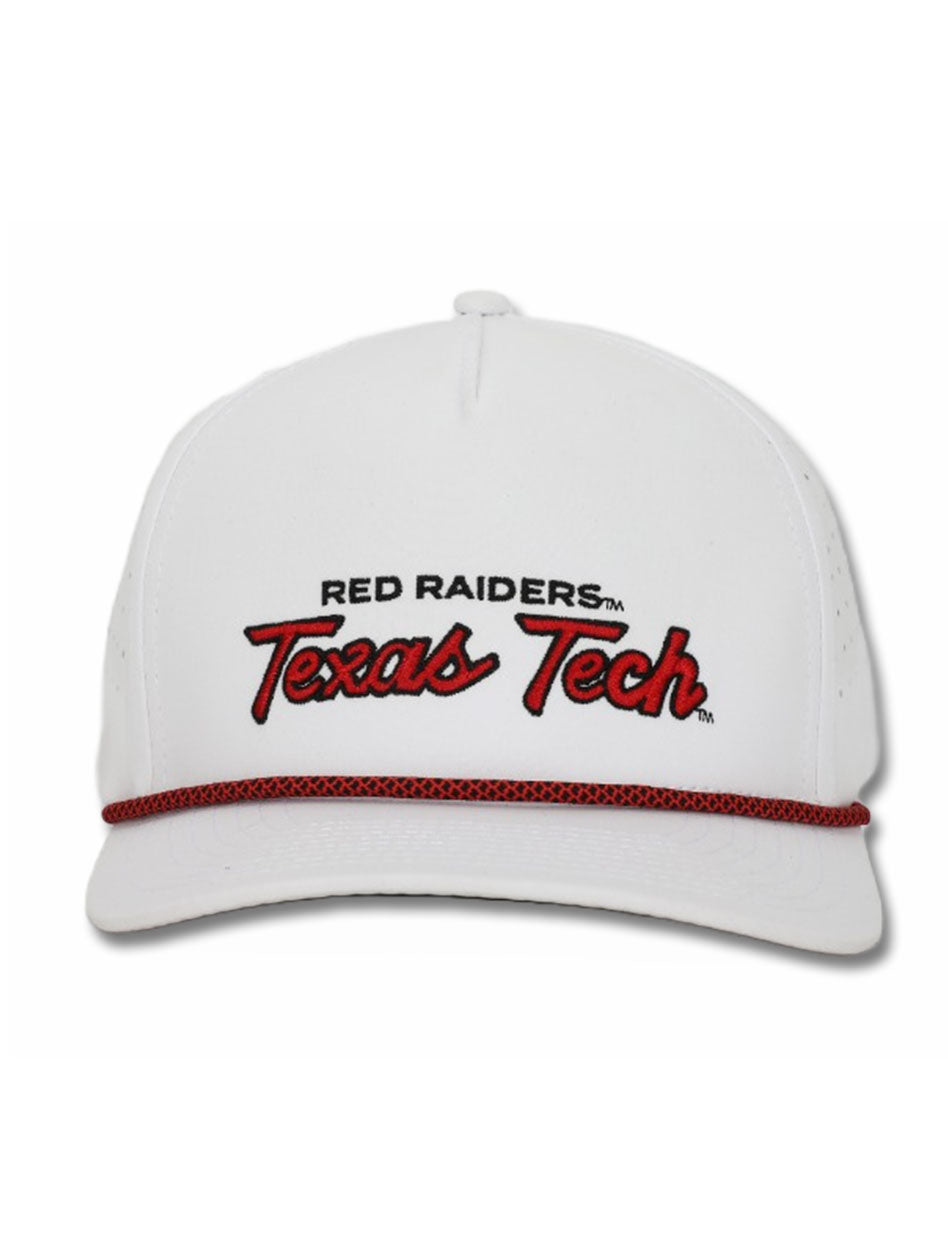 Dark Horse Texas Tech "SL Script" White Corded Sport Snapback Cap