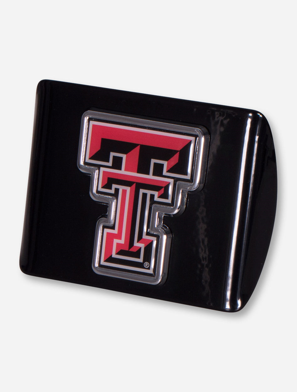 Texas Tech Full Color Double T on Black Hitch Cover