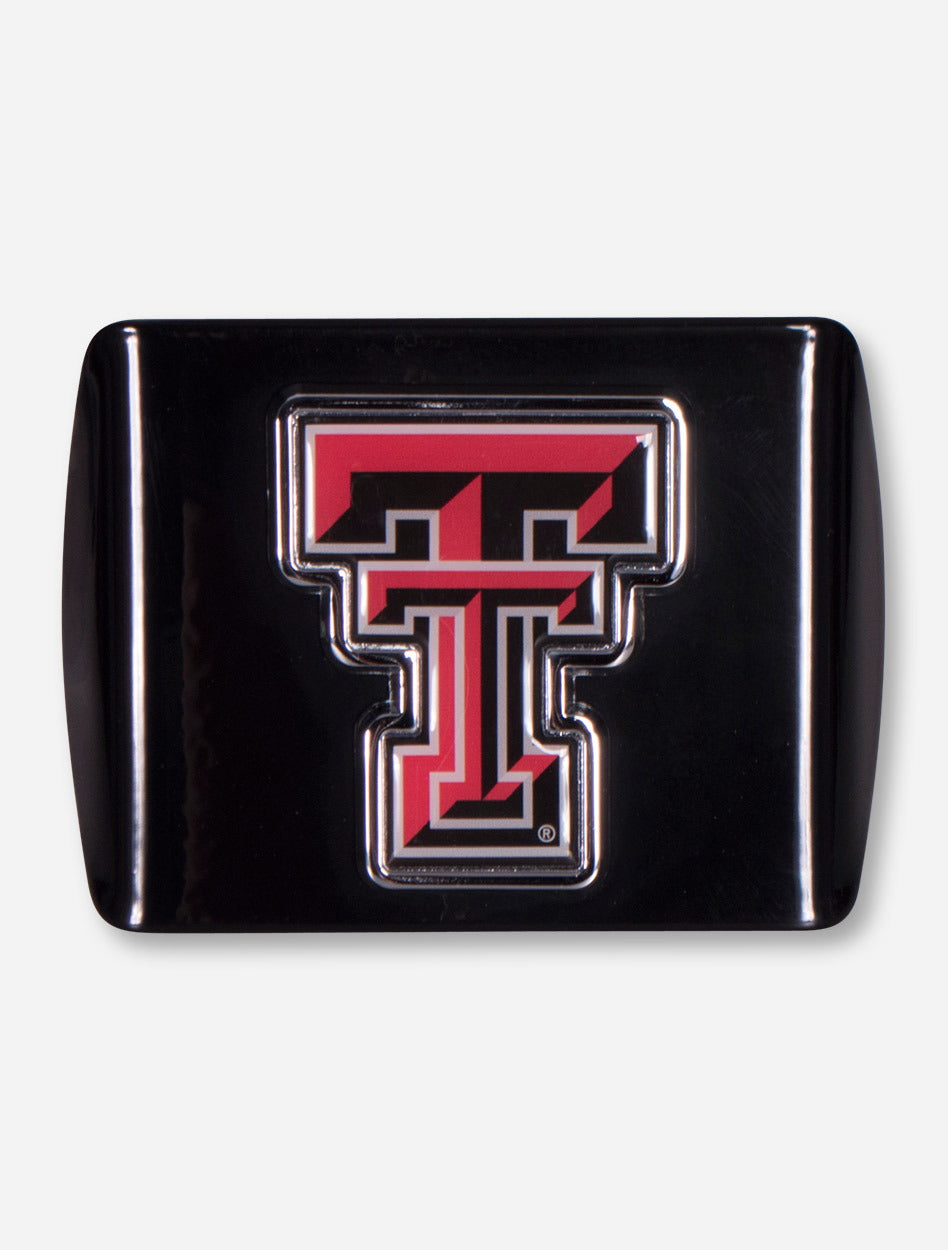 Texas Tech Full Color Double T on Black Hitch Cover
