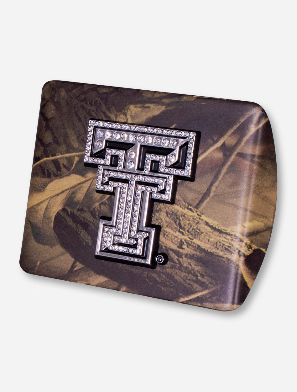 Texas Tech Rhinestone Double T on Camo Hitch Cover
