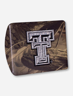 Texas Tech Rhinestone Double T on Camo Hitch Cover