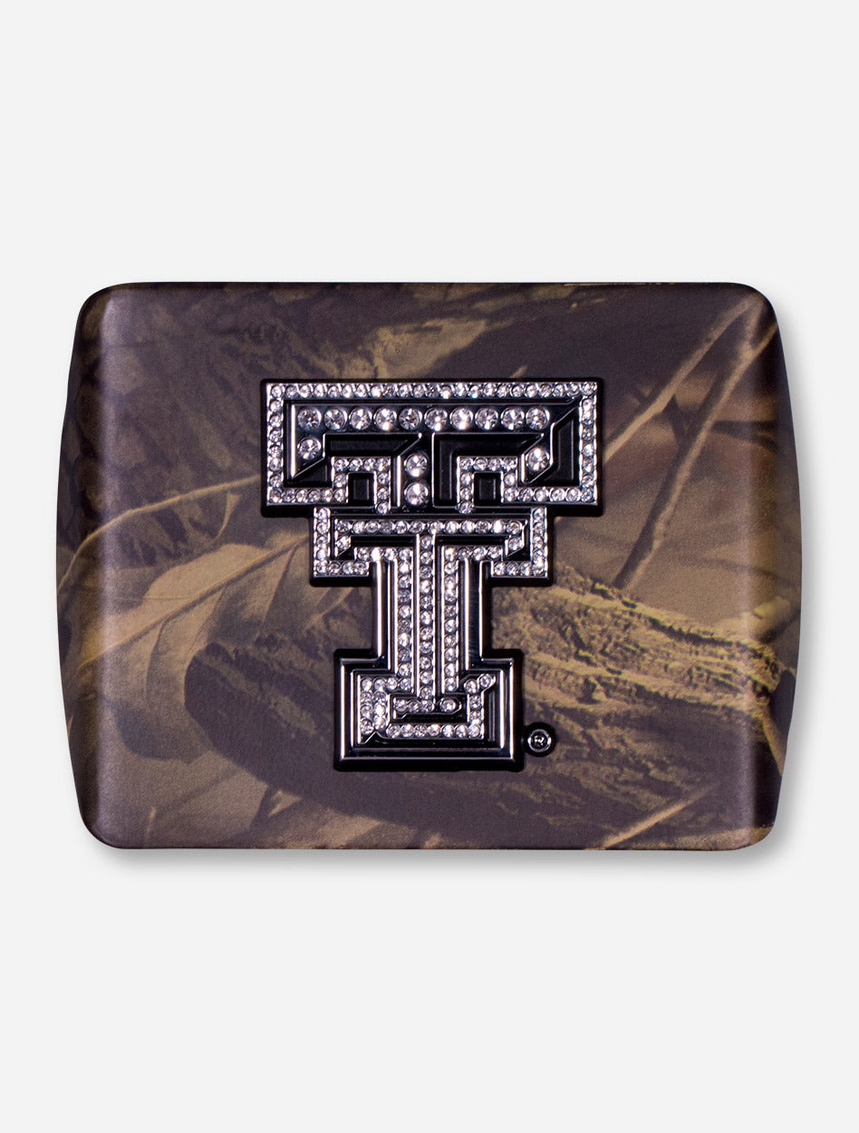 Texas Tech Rhinestone Double T on Camo Hitch Cover