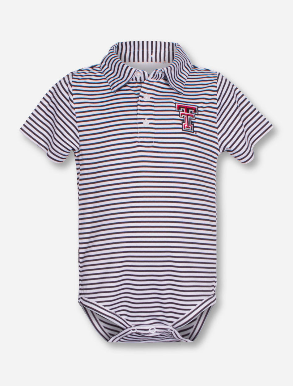 Garb Texas Tech "Carson" INFANT Striped Polo Onesie