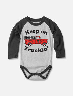 Texas Tech Red Raiders Keep on Trucking INFANT Long Sleeve Onesie