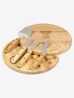 Circo Texas Tech Double T on Wooden Cutting Board & Cheese Knife Set