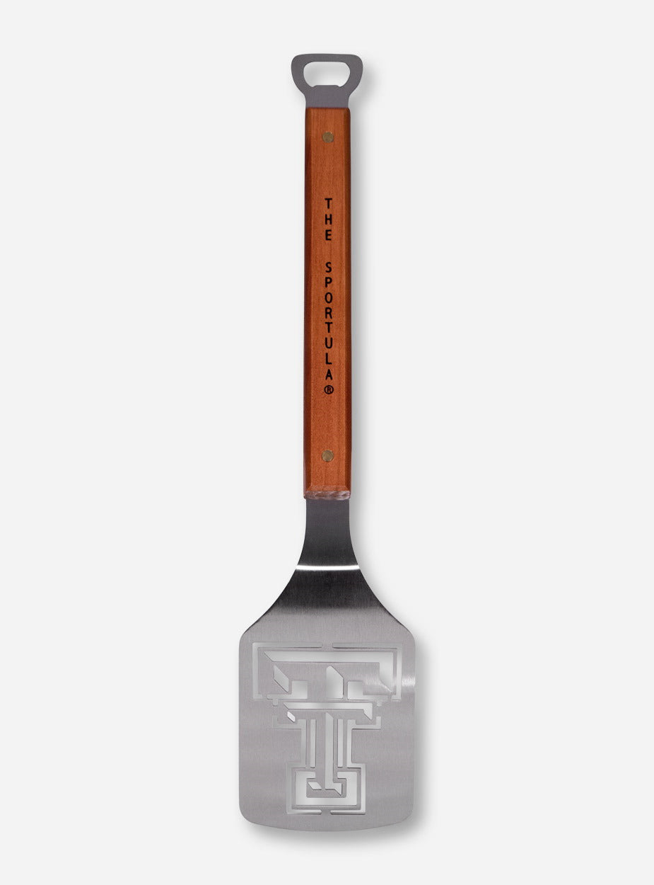Texas Tech Red Raiders & Cutout Double T on Wood & Metal Spatula