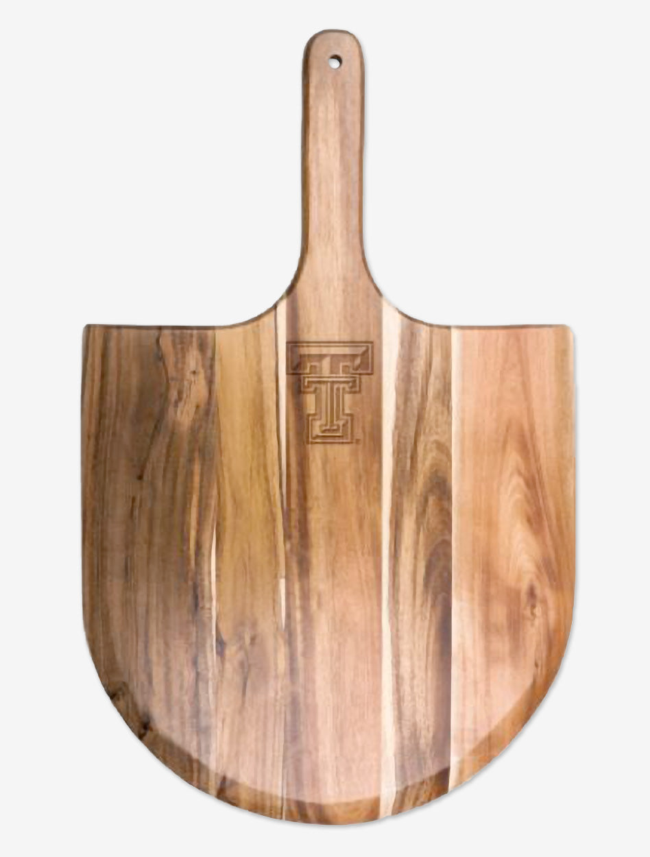 Texas Tech Double T Acacia Wooden Pizza Peel