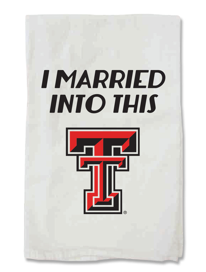 Texas Tech Double T "I Married Into This" Organic Cotton Tea Towel