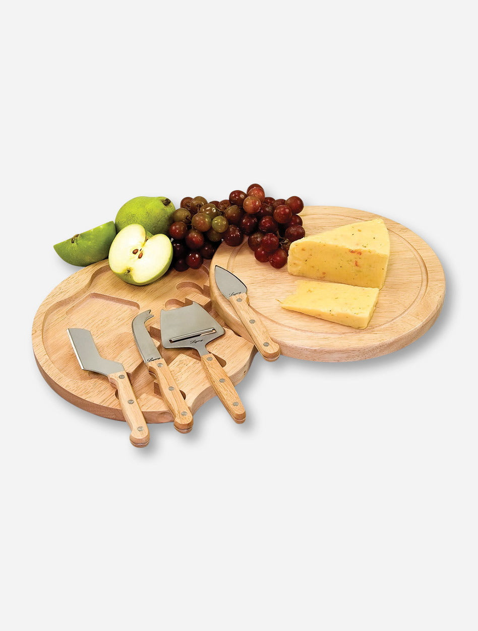 Circo Texas Tech Double T on Wooden Cutting Board & Cheese Knife Set