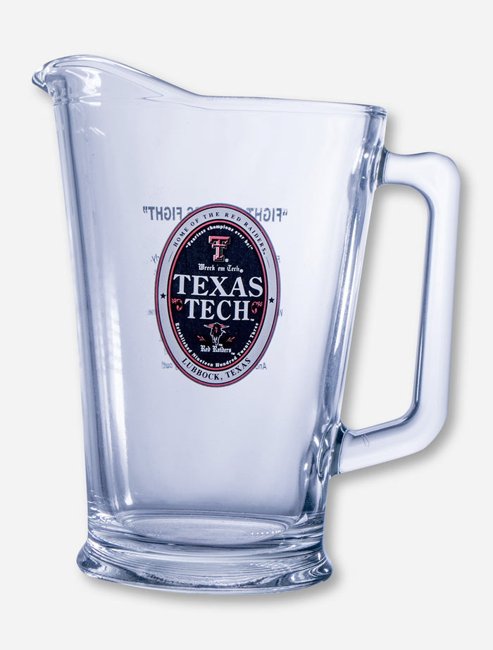 Texas Tech Red Raiders Fight Song Glass Pitcher