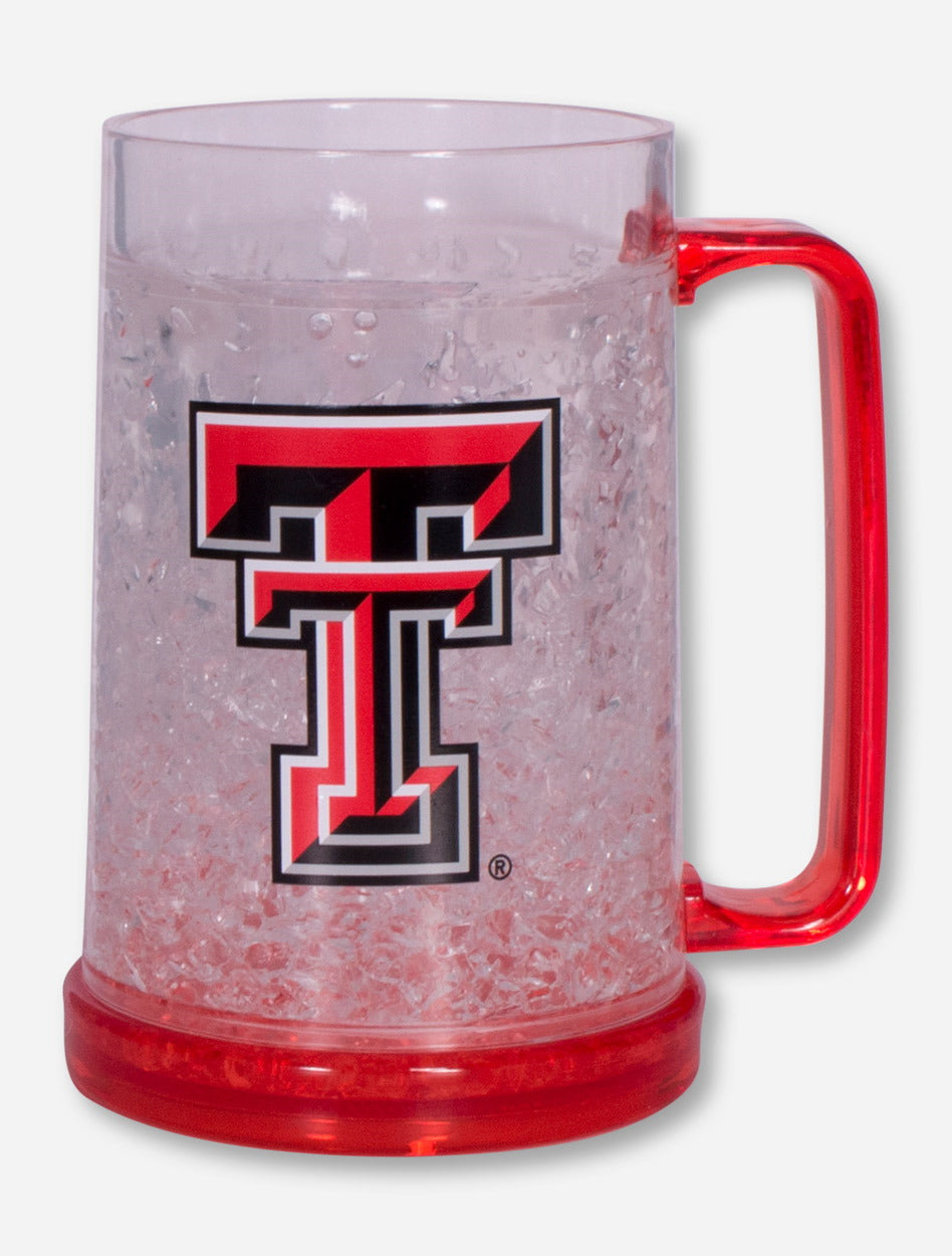 Texas Tech Double T on Red Color Block Freezer Mug
