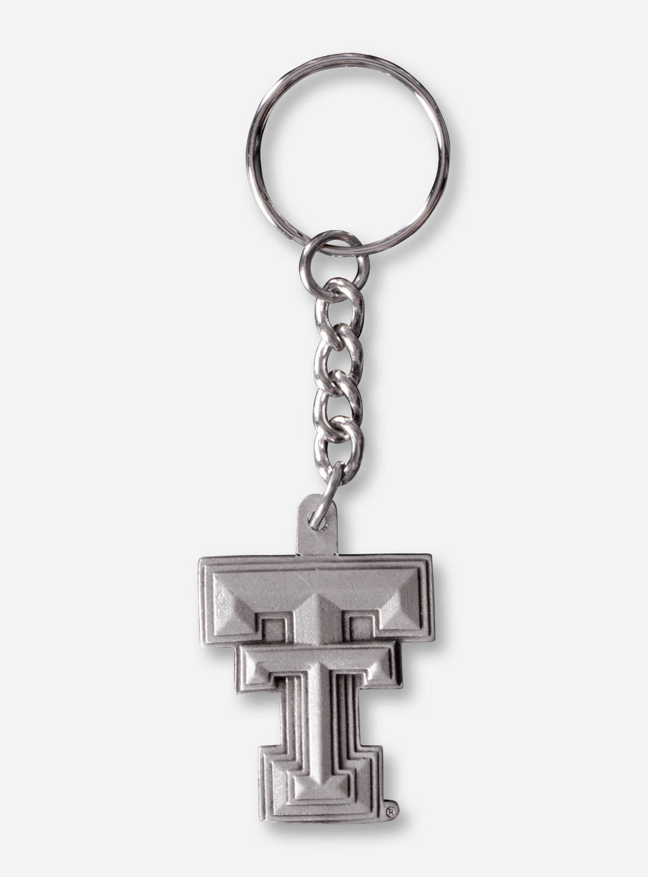 Heritage Pewter Texas Tech Double T Keychain