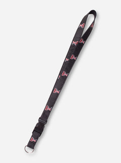 Texas Tech Double T on Black Lanyard