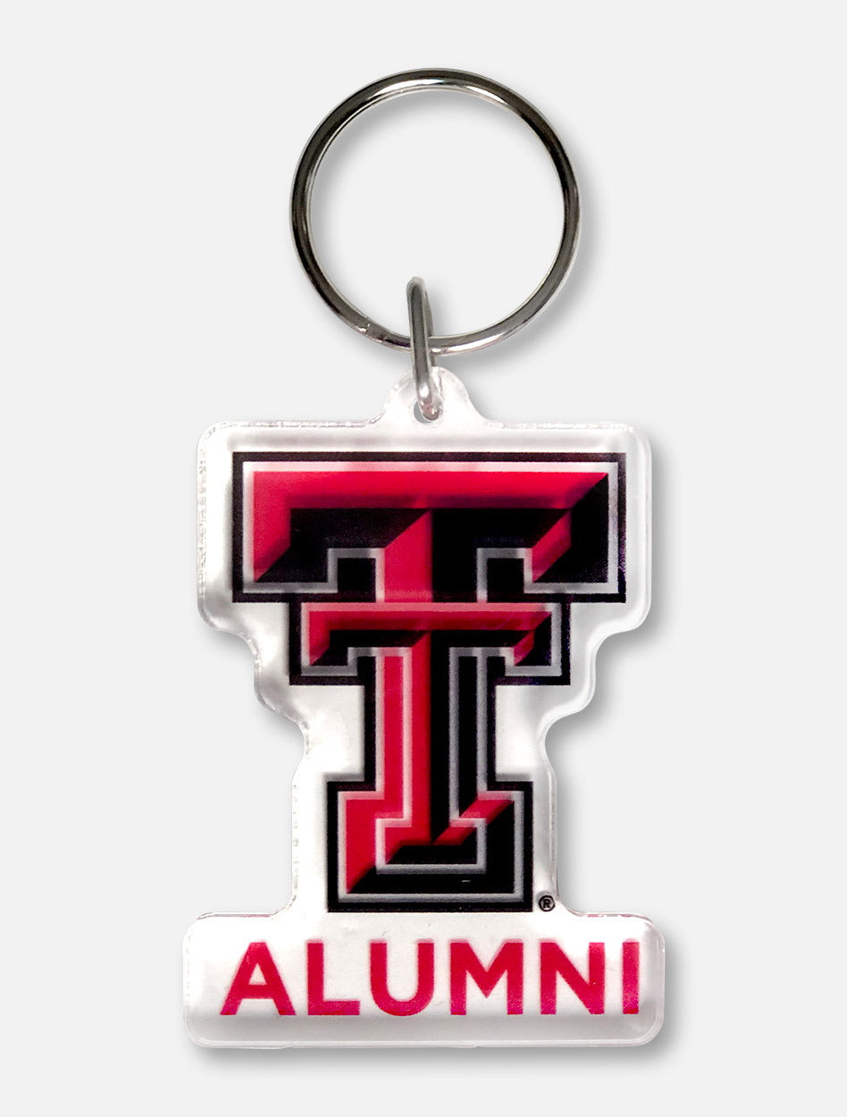 Texas Tech Red Raiders Double T over Alumni Keychain