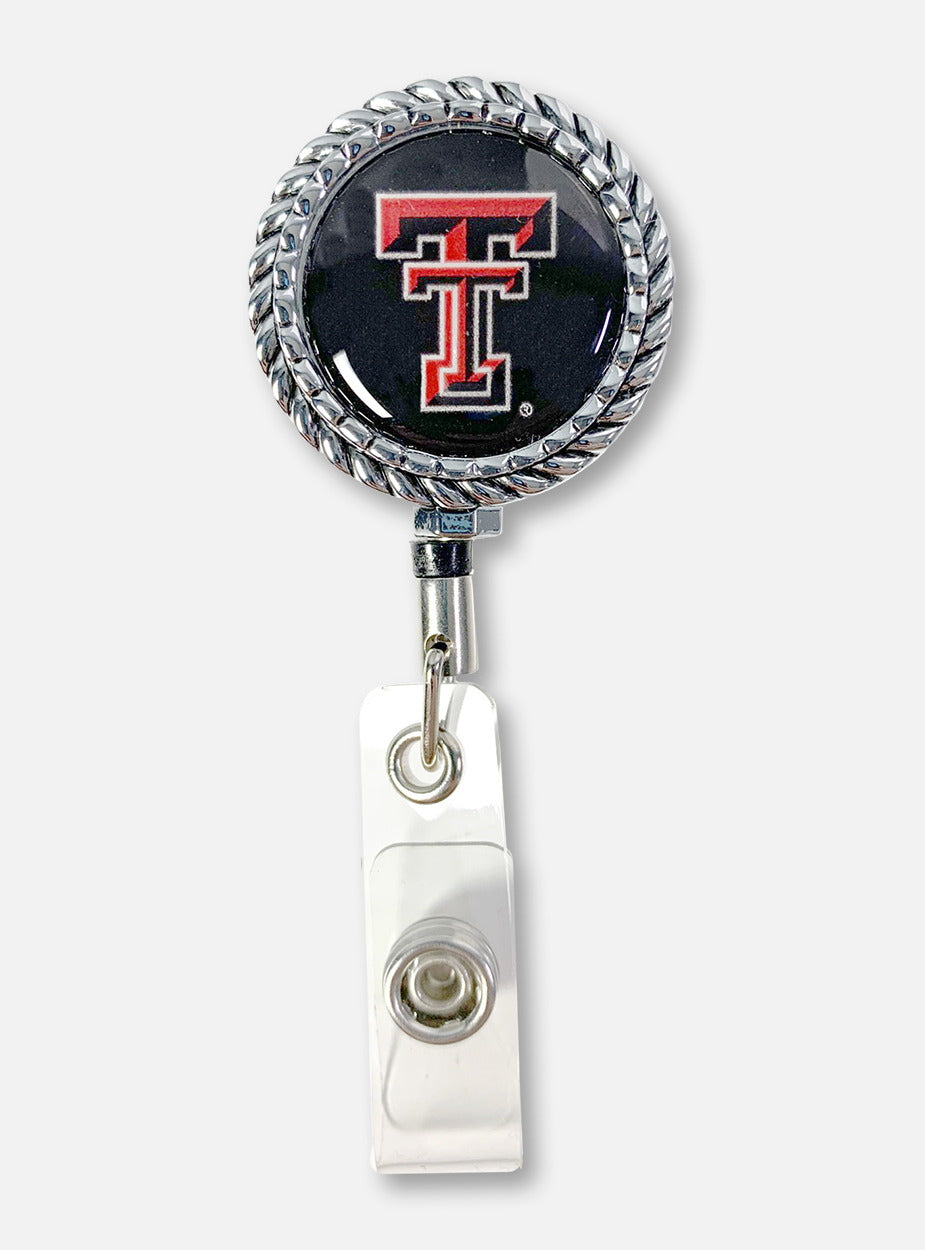 Texas Tech Red Raiders Double T Round Rope Edge Badge Reel