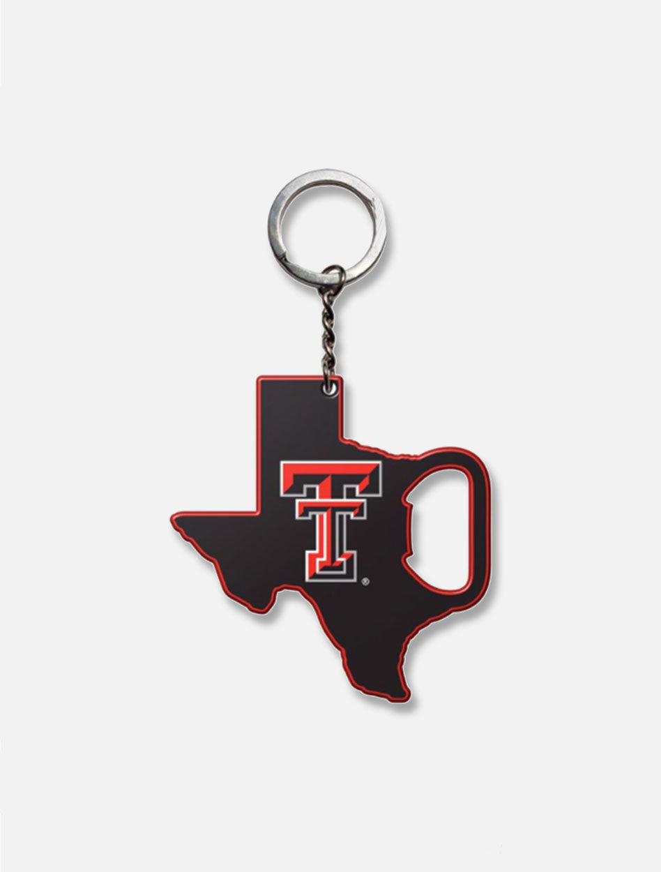 Texas Tech Pride Logo Bottle Opener Keychain