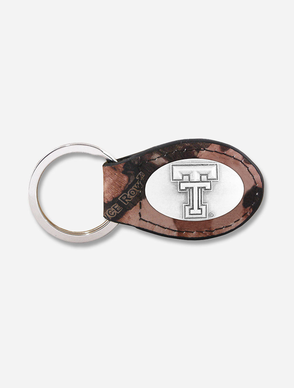 Texas Tech Red Raiders Double T "Camo" Leather Keychain with Metal Concho