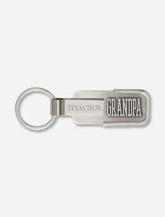 Texas Tech Double T Grandpa Metal Engraved Keychain