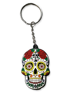 Texas Tech Dia De Los Muertos "Sugar Skull" Rubber Keychain