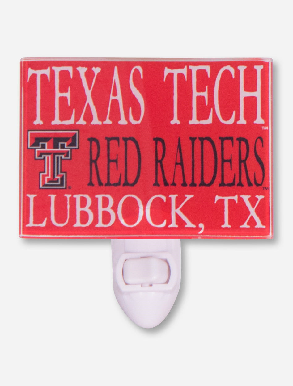 Texas Tech Red Raiders Glass Night Light