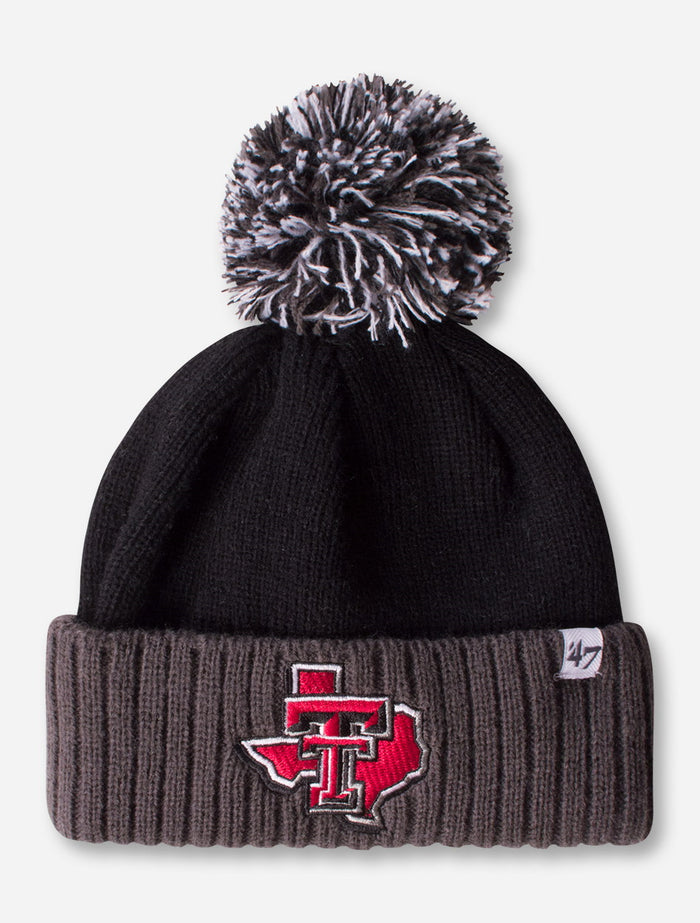 47 Brand Texas Tech Lone Star Pride "Dunston" YOUTH Black Pom Beanie