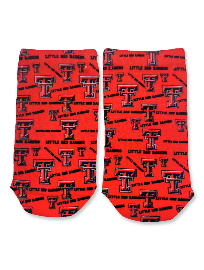 Texas Tech All Over Logos Kids Socks