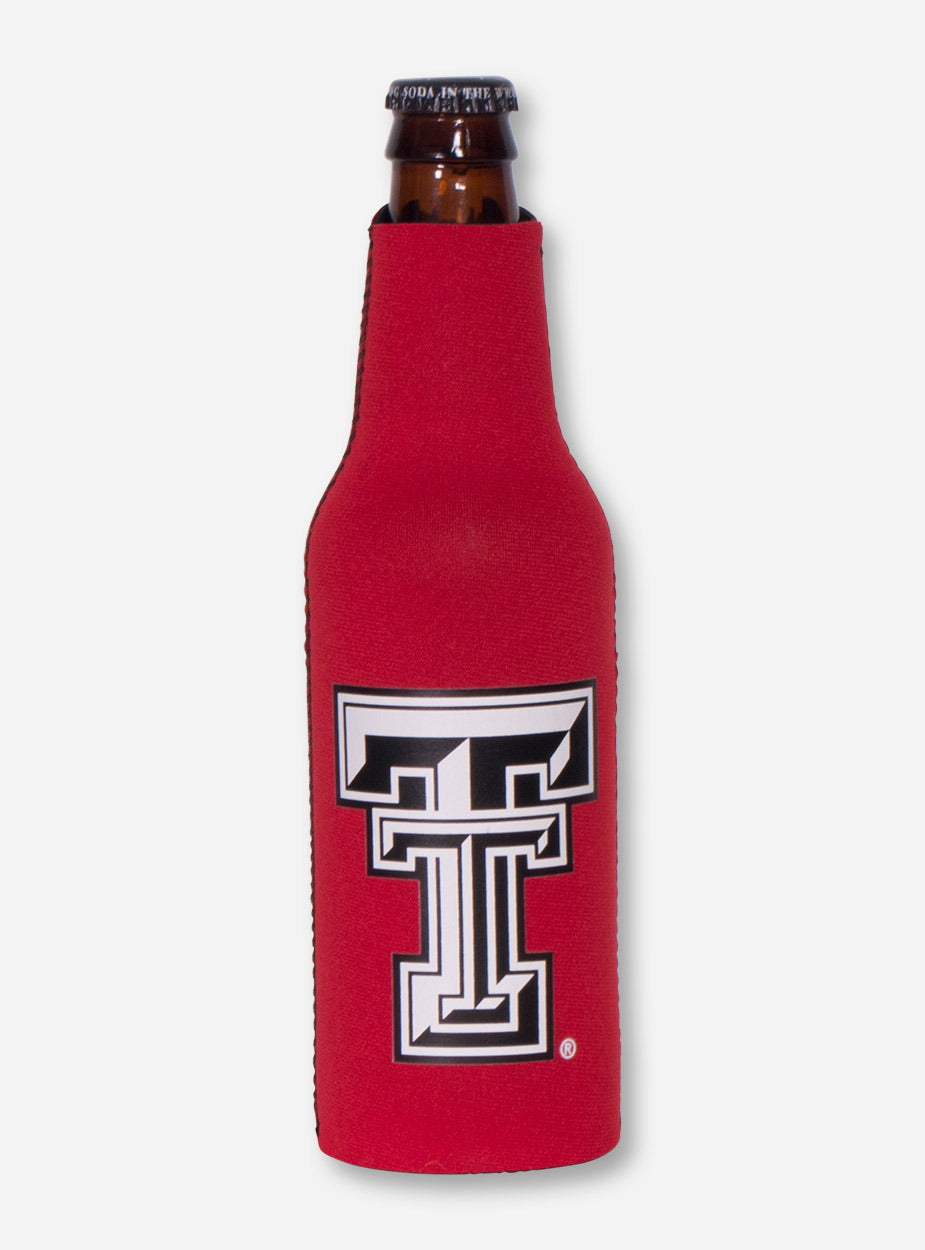 Texas Tech Large Double T on Red Bottle Cooler