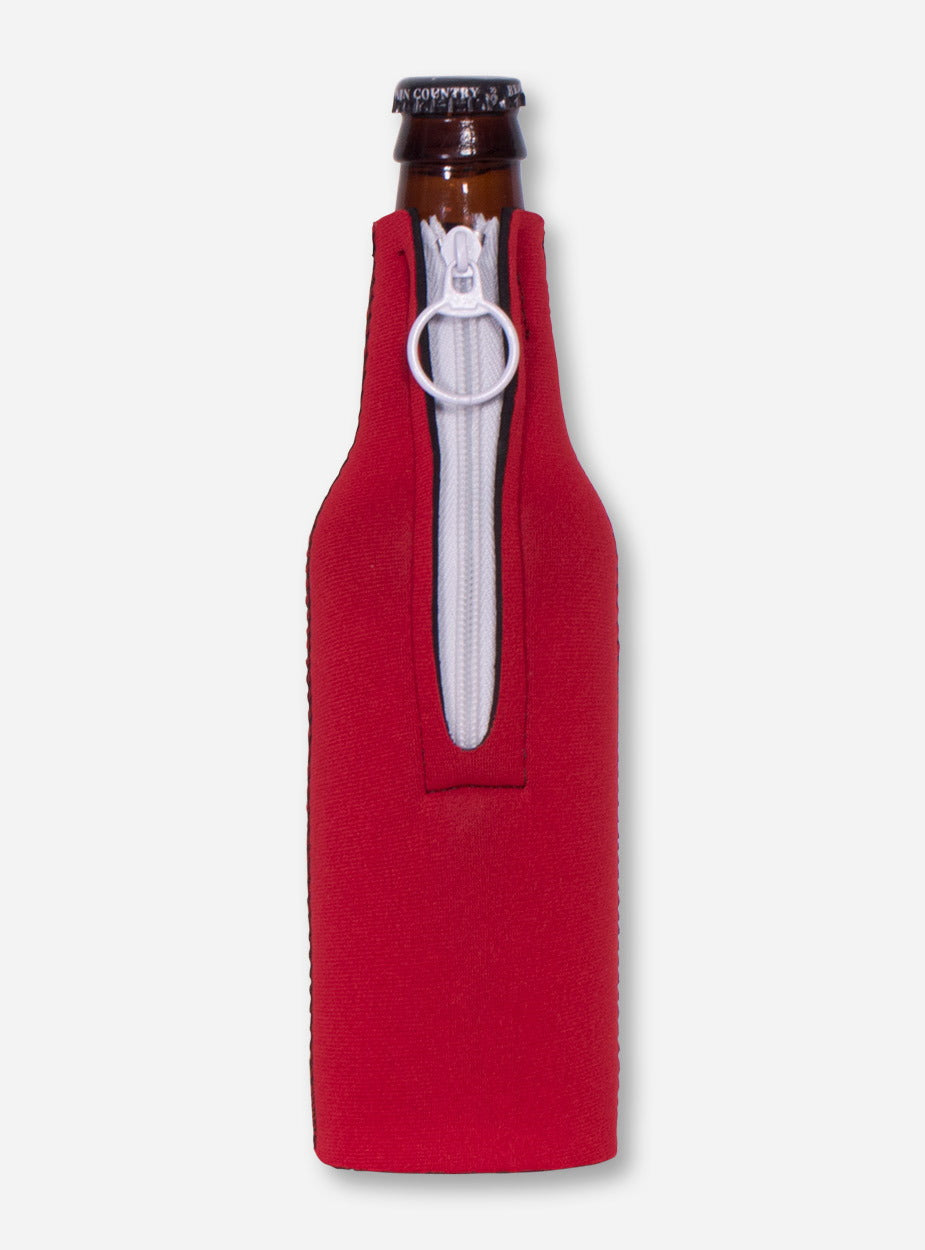 Texas Tech Large Double T on Red Bottle Cooler