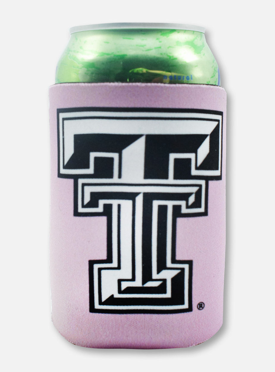 Texas Tech Red Raiders Black and White Double T Reversible Marbling Can Cooler