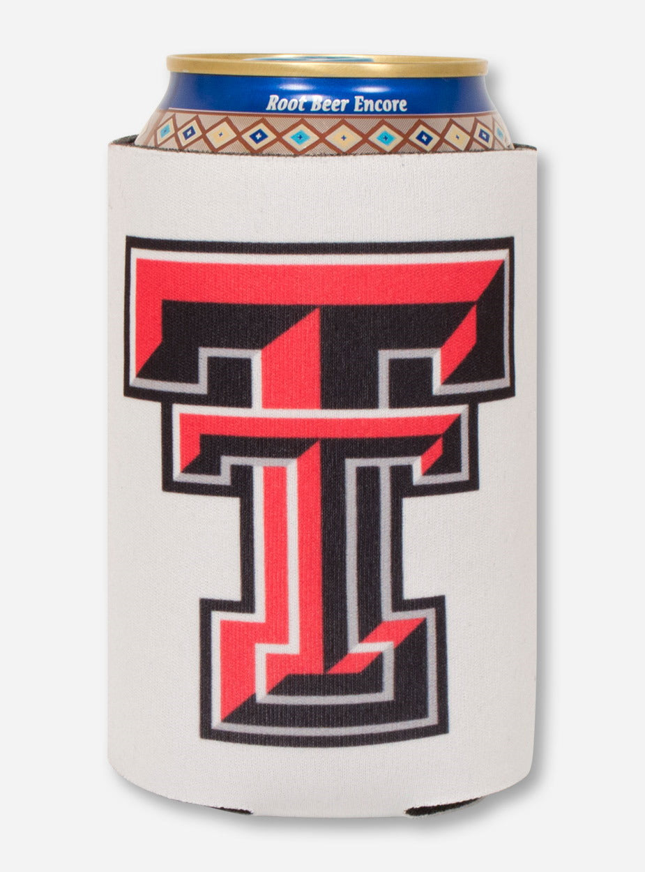 Come & Take it on White Can Cooler- Texas Tech