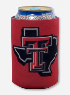 Texas Tech Lone Star Pride Logo on Red Can Cooler