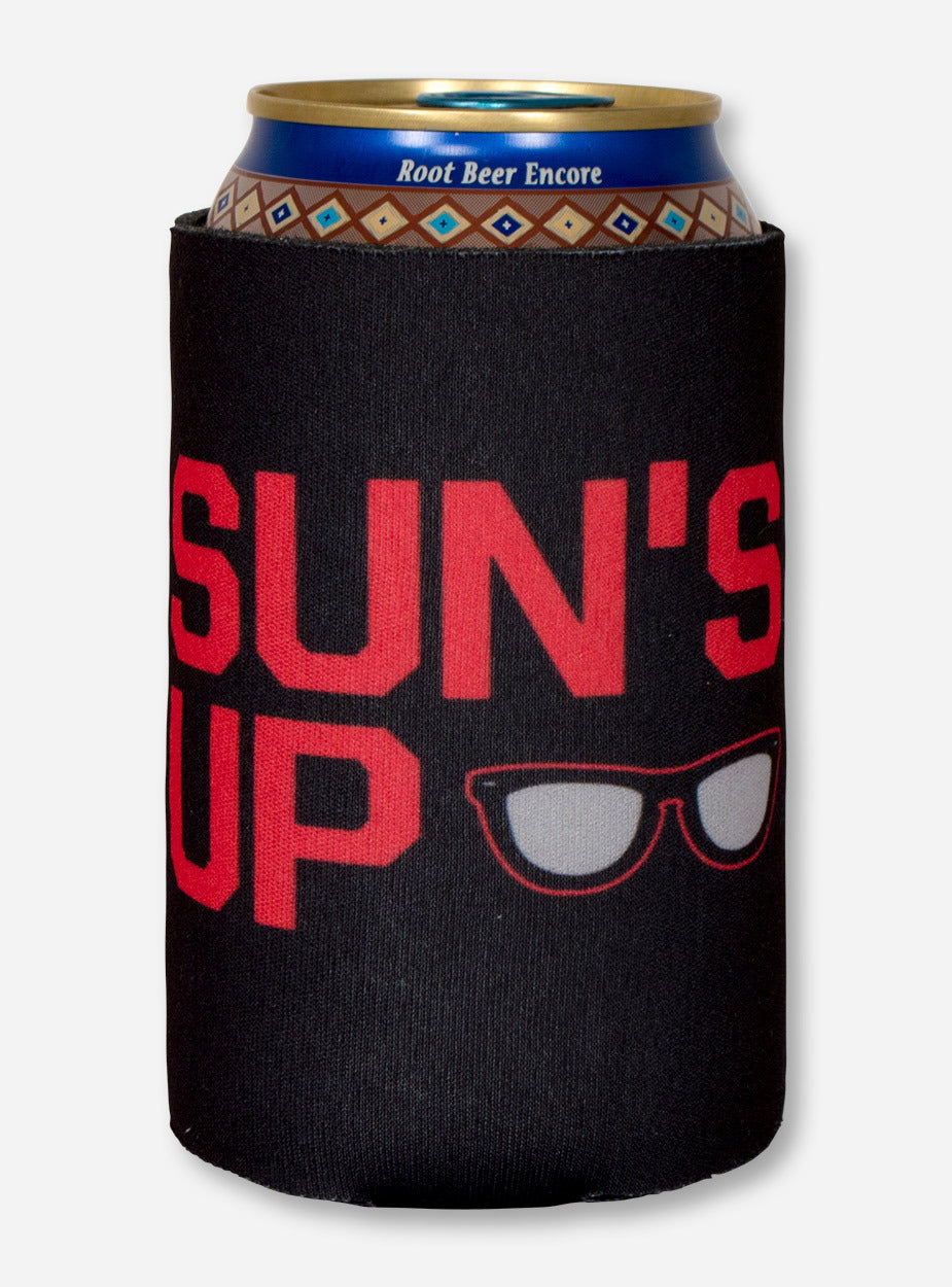 Sun's Up, Gun's Up! Black Can Cooler- Texas Tech