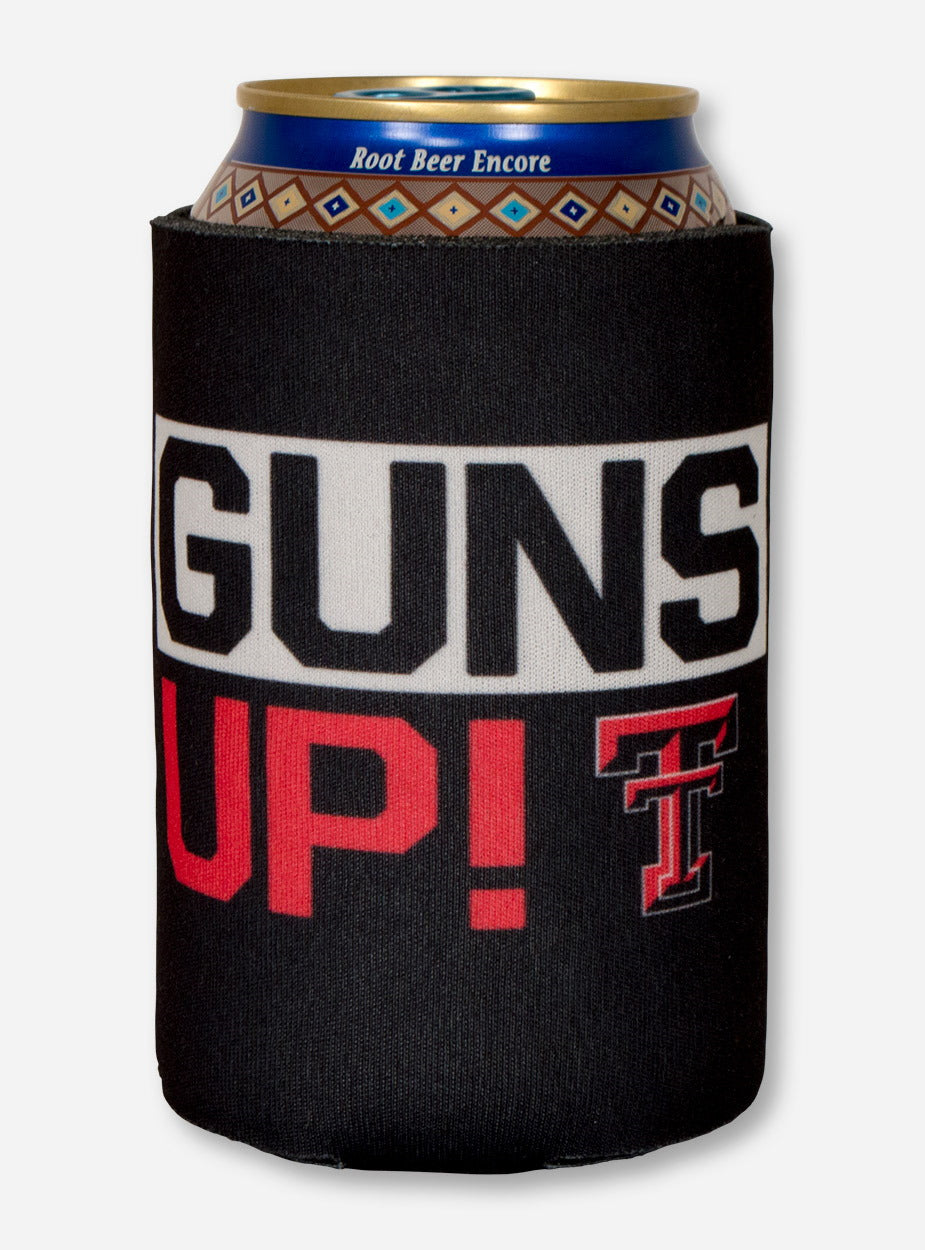 Sun's Up, Gun's Up! Black Can Cooler- Texas Tech