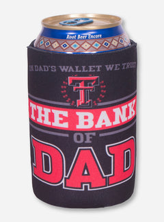 The Bank of Dad Black Can Cooler - Texas Tech