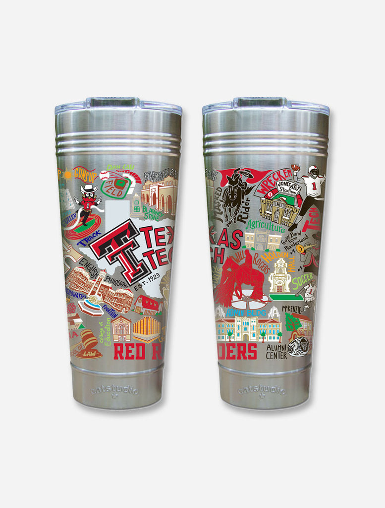 Texas Tech Let's Go Party 2.0 40 oz Pink Tumbler with Straw