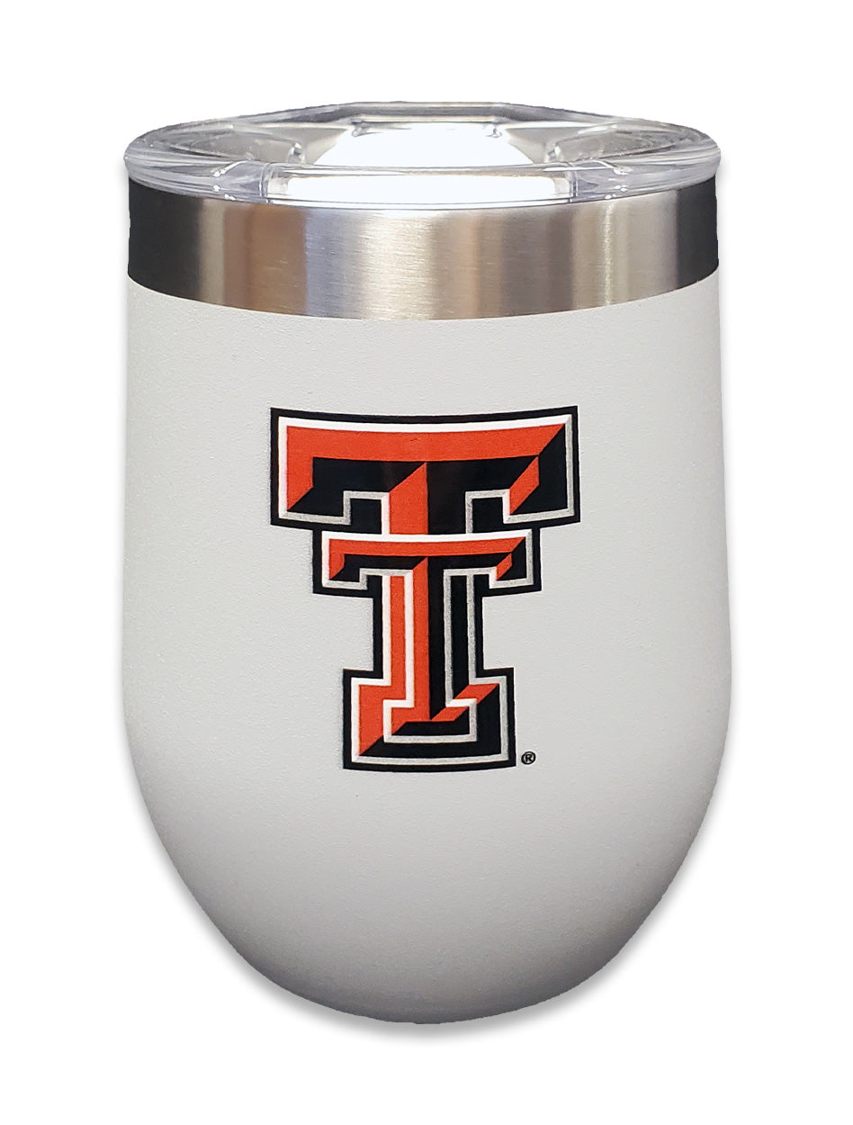 Texas Tech Double Walled Travel Stemless Wine Glass