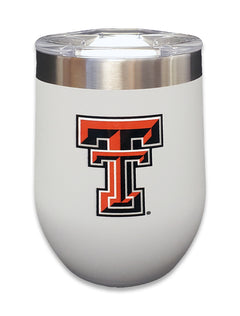 Texas Tech Double Walled Travel Stemless Wine Glass