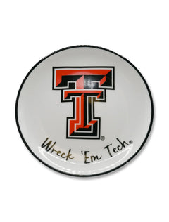 Texas Tech "Wreck'em Tech Double T" Ceramic Round Trinket Tray