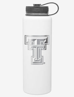 H2GO "Venture Silver Metallic Double T " Wide Mouth 40oz Water Bottle