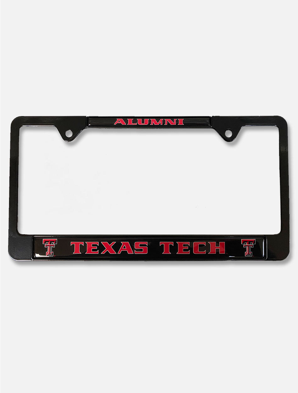 Texas Tech Red Raiders Alumni over Texas Tech Black Metal License Plate Frame