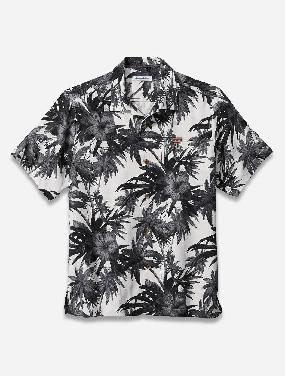 Tommy Bahama Texas Tech "Sport Harbor Island Hibiscus" Silk Camp Button Down