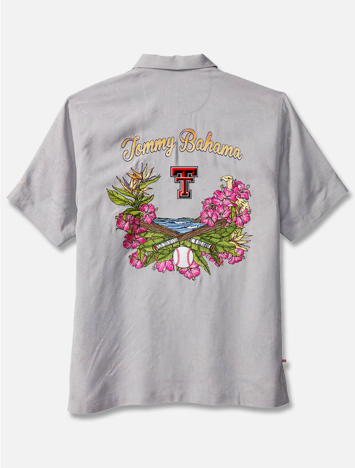 Tommy Bahama Texas Tech "Baseball Bay" Solid Silk Button Down