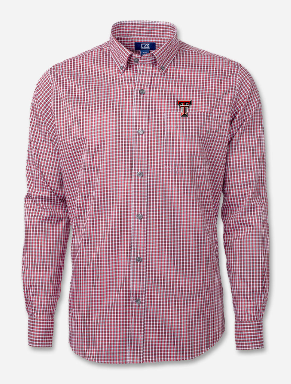 Cutter & Buck Texas Tech "Versatech Muli Check" Long Sleeve Button Down