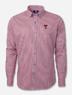 Cutter & Buck Texas Tech "Versatech Muli Check" Long Sleeve Button Down