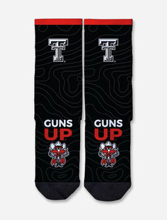 Texas Tech Strideline Guns Up w/ Raider Red Black Crew Sock
